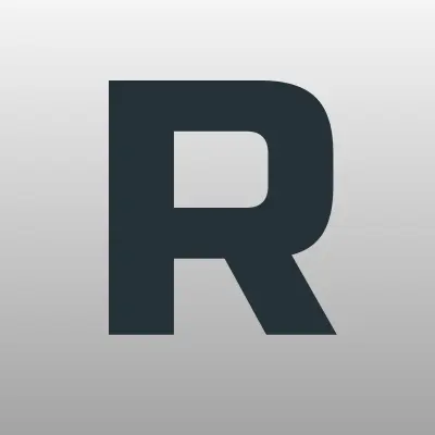 R coffee, киоск по продаже кофе и выпечки, лого-визитка